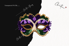 Faux Latch Hook Mardi Gras Clipart | Mardi Gras PNG Product Image 2