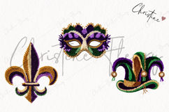 Faux Latch Hook Mardi Gras Clipart | Mardi Gras PNG Product Image 3