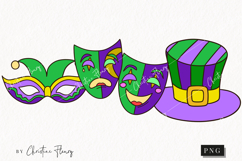 Doodle Mardi Gras Clipart | Mardi Gras PNG Product Image 1