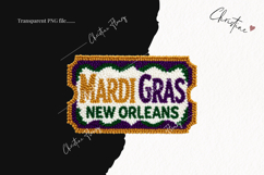 Faux Latch Hook Mardi Gras Clipart | Mardi Gras PNG Product Image 2
