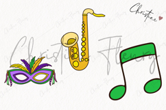 Doodle Mardi Gras Clipart | Mardi Gras PNG Product Image 3