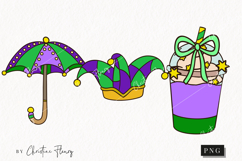 Doodle Mardi Gras Clipart | Mardi Gras PNG Product Image 1