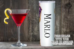 Mardi Gras Tumbler, Agate Marble 20oz Tumbler, Add Your Own Product Image 3