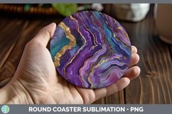 GorgeousMardi Gras Round Coaster design.