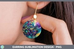 GorgeousMardi Gras Round Earrings design.