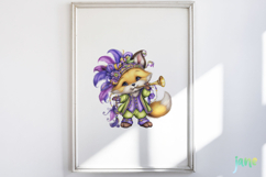 Mardi Gras Animal Sublimation Clipart Product Image 5