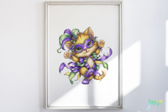Mardi Gras Animal Sublimation Clipart Product Image 5