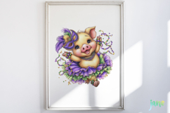 Mardi Gras Animal Sublimation Clipart Product Image 3