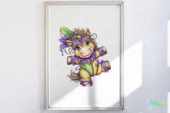 Mardi Gras Animal Sublimation Clipart Product Image 5