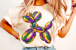 Mardi Gras Balloon Dog PNG, Fat Tuesday PNG, Sublimation PNG Product Image 1
