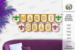 Mardi Gras Banners Bundle Lasercut.Mardi Gras Wall Decor SVG Product Image 2