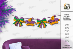 Mardi Gras Banners Bundle Lasercut.Mardi Gras Wall Decor SVG Product Image 13