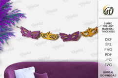 Mardi Gras Banners Bundle Lasercut.Mardi Gras Wall Decor SVG Product Image 7