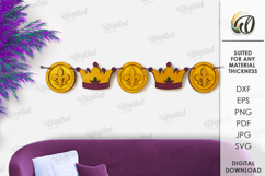 Mardi Gras Banners Bundle Lasercut.Mardi Gras Wall Decor SVG Product Image 11