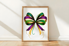 Mardi Gras Bow Coquette Bow Mardi Gras Product Image 3