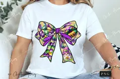 Mardi Gras Coquette Bow PNG, Mardi Gras PNG Product Image 3