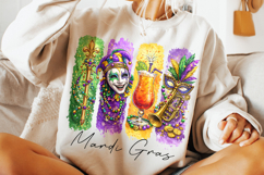 Mardi Gras Brushstroke PNG, Fleur De Lis PNG, King Cake PNG Product Image 3