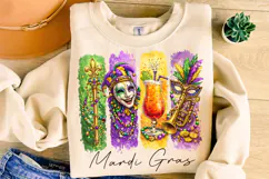 Mardi Gras Brushstroke PNG, Fleur De Lis PNG, King Cake PNG Product Image 1