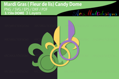 Mardi gras Fleur de lis Candy dome holder Product Image 3