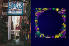 Mardi Gras Neon Frame Product Image 1