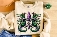 Mardi Gras Crocodile PNG, Mardi Gras Sublimation, Mardi Gras Product Image 3