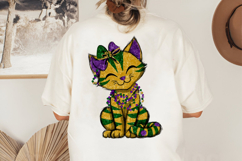 Mardi Gras Cute Kitty Clipart Product Image 2