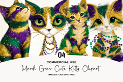 Mardi Gras Cute Kitty Clipart Product Image 1