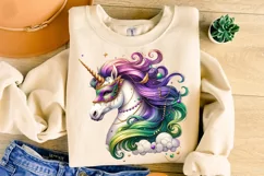 Mardi Gras Unicorn PNG, Mardi Gras Sublimation, Mardi Gras Product Image 3
