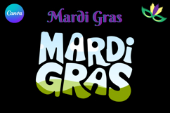 Mardi Gras Canva Frame Fleur De Lis Varsity Sport Add Photo Product Image 1