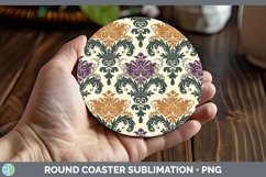 GorgeousMardi Gras Round Coaster design.