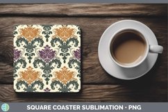 GorgeousMardi Gras Square Coaster design.