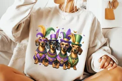 Mardi Gras Dogs PNG, Mardi Gras Dachshund Sublimation PNG Product Image 2