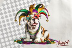 American bulldog clipart PNG / Mardi Gras dog clipart Product Image 1