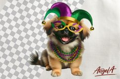 Mardi Gras clipart / funny Pekingese dog clipart PNG Product Image 1