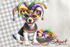 Mardi Gras clipart / funny dog clipart PNG, Russell Terrier Product Image 1