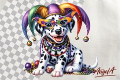 Mardi Gras clipart / funny Dalmatian clipart PNG Product Image 1