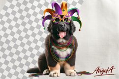 Mardi Gras clipart bundle / Funny dog clipart bundle PNG Product Image 3