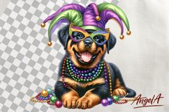 Mardi Gras clipart PNG / funny dog clipart Rottweiler PNG Product Image 1