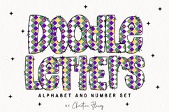 Doodle Mardi Gras Alphabet PNG Clipart Product Image 1