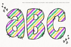 Doodle Mardi Gras Alphabet PNG Clipart Product Image 2
