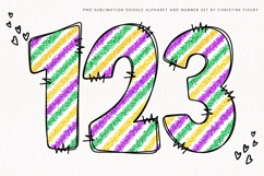 Doodle Mardi Gras Alphabet PNG Clipart Product Image 5