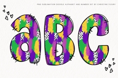 Brushstroke Mardi Gras Alphabet PNG Clipart Product Image 2