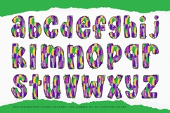 Brushstroke Mardi Gras Alphabet PNG Clipart Product Image 3