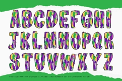 Brushstroke Mardi Gras Alphabet PNG Clipart Product Image 4