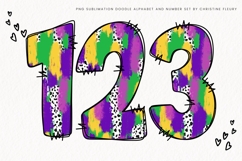 Brushstroke Mardi Gras Alphabet PNG Clipart Product Image 5