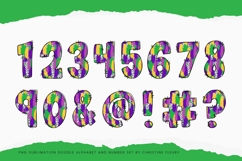 Brushstroke Mardi Gras Alphabet PNG Clipart Product Image 6