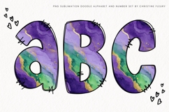 Watercolor Mardi Gras Alphabet PNG Clipart Product Image 2