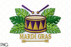 Mardi Gras Drum and Feathers Design Product Image 1