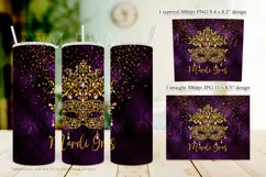 Mardi Gras Tumbler, Elegant Jeweled Mask 20oz Skinny Tumbler Product Image 2