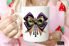Mardi Gras Coquette Bow PNG | Mardi Gras Png Product Image 2